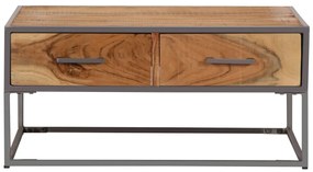 Tavolino da caffè 75x75x35 cm in legno massello di acacia