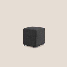 Cube pouf in tessuto morbido impermeabile T03 antracite