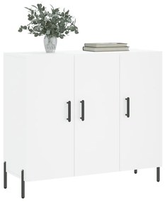 Credenza bianca 90x34x80 cm in legno multistrato