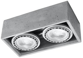Lampada da soffitto QUATRO 2 in Cemento 2 basi AR111 - Grigia