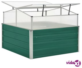 vidaXL Serra Verde 100x100x77 cm in Acciaio Zincato