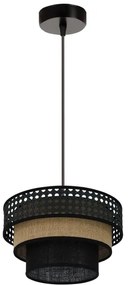 Brilagi - Lampadario a sospensione DAKOTA LUNETA 1xE27/15W/230V Ø 25 cm nero/rat