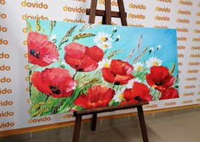 Quadro su tela – Papaveri rossi nel campo