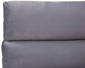 Letto matrimoniale con contenitore velluto grigio 140 x 200 cm BATILLY Beliani