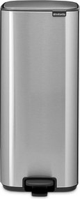 Cestino per la spazzatura color argento opaco in acciaio con pedale 30 l Bo – Brabantia