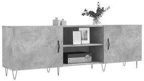 Mobile porta tv grigio cemento 150x30x50cm in legno multistrato