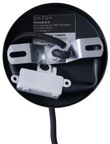 Lampada a Sospensione Moderna Nera con Interno Dorato - Loes