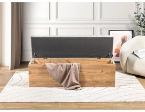 Panca in grigio chiaro e colore naturale Oceane - Bobochic Paris