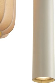 Lampada a Sospensione Japandi Beige 7 Luci - Pluni Tuba