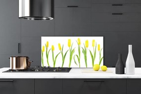 Pannello paraschizzi cucina Fiori gialli dei tulipani 100x50 cm