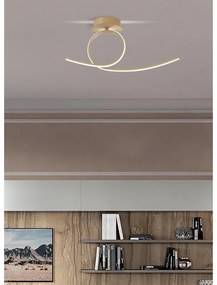 Plafoniera moderno LED Wendy, beige 58x cm, luce naturale, 1260 LM NOVECENTO