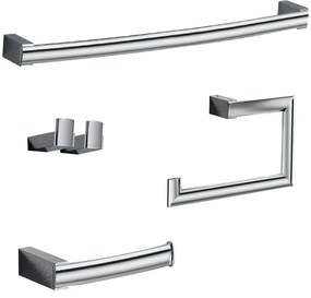 Set di accessori da bagno in zama cromato