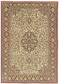 Ghom Tappeto persiano 140 x 200 Beige (Iran) Annodato A Mano