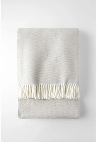 Plaid grigio chiaro con contenuto di cotone , 140 x 180 cm Skyline - Euromant