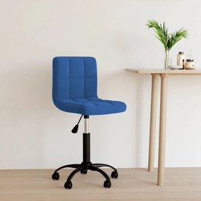 Sedia Girevole Da Ufficio Blu İn Velluto /