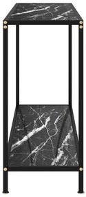 Tavolo consolle nero 120x35x75 cm in vetro temperato