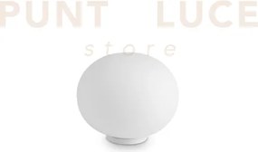 Smarties lampada da tavolo 1 luce attacco e27 30cm in vetro bianco