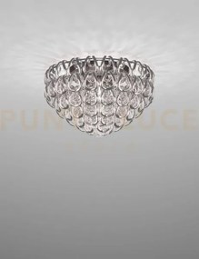 Giogali lampadadario a soffitto 60 cristallo argento e cromo lucido...