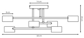 Plafoniera HALO 6xGX53/10W/230V nera