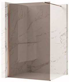 Parete doccia Rea Flexi Brown / Brush Copper 80