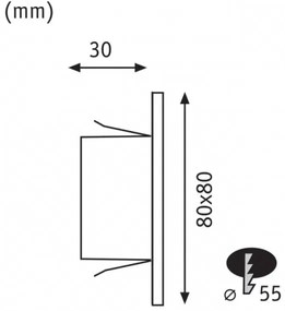 Paulmann 93093 - LED 1,2W lampada da scala EDGE 230V