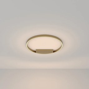 Lampadario A Sospensione Moderno Rim Alluminio Ottone 2 Luci Led 37W