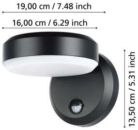 Eglo 900674 - LED Applique da esterno con sensore FORNACI 10,8/230V IP44