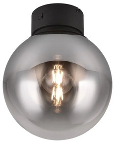 Plafoniera LED nera con paralume in vetro ø 30 cm Cipallone - CINQUE