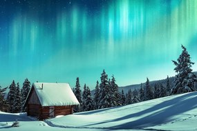 Quadro su tela – Paesaggio invernale fiabesco