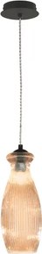 Lampada sospensione D12 cm in vetro soffiato Ambra - MADAGASCAR Mod3