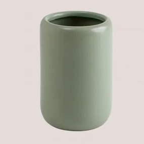 Portaspazzolini in ceramica Pierk Verde Olivastro - Sklum
