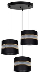 Lampadario a sospensione con filo CORAL 3xE27/60W/230V nero