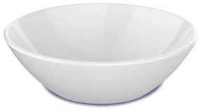 Lavabo da appoggio Idesia irregolare in ceramica H 14.5 x L 41 cm bianco lucido