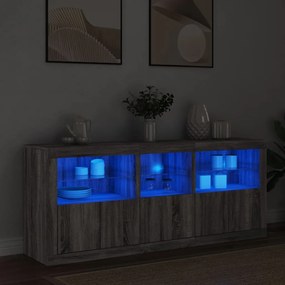 Credenza Con Luci Led Grigio Sonoma 162x37x67 Cm /