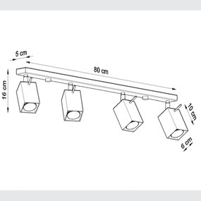 Luce Spot MERIDA 4xGU10/40W/230V bianco