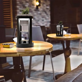 Lampada Portavaso da Tavolo Ricaricabile 2.2W, IP54 CCT - Nera Colore del corpo Nero