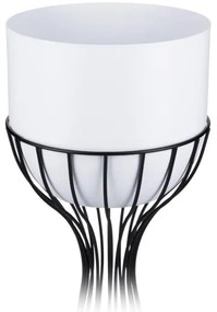 Vaso da fiori in metallo LOFT 46x20 cm nero/bianco