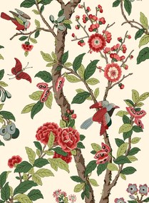 GP & J Baker Carta da parati Eldon - Red/ Green