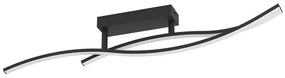 Plafoniera LED bagno e garage Grisolia, nero6 cm, 1500 lumen EGLO