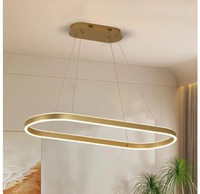 Brilagi - Lampadario LED sospeso su cavi PONDIE LED/44W/230V 80x30 cm oro