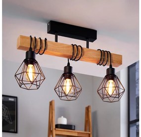 Eglo 44074 - Lampadario a plafone TOWNSHEND 3xE27/60W/230V - FSC certificato