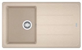 Lavello integrato 1 vasca con gocciolatoio laterale destro o sinistro FRANKE Boston L 86 x L 50 cm beige