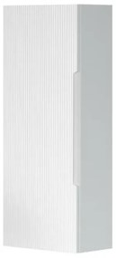 Pensile bagno sospeso H 75 cm bianco opaco cannettato reversibile Rigo