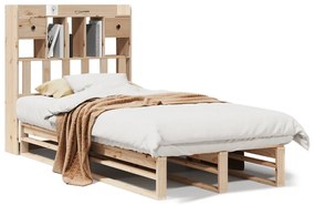 Letto libreria senza materasso 90x200 cm legno massello pino