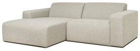Divano con penisolare beige (angolo sinistro) Roxy - Scandic