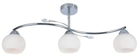 Lampadario a sospensione con supporto rigido CONNOR 3xE27/15W/230V cromo lucido/bianco