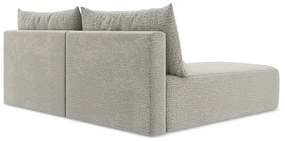 Divano angolare grigio chiaro allungabile/con contenitore (con penisola a sinistra) Kalena – Makamii