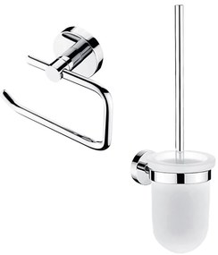 NIMCO UN set-94WN-26 - Scopino a parete e porta carta igienica UNIX cromo