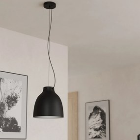 Lampadario Industrial Camasca 1 Luce Acciaio Nero