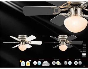 GLOBO 0307W - Ventilatore da soffitto UGO 1xE27/60W/230V